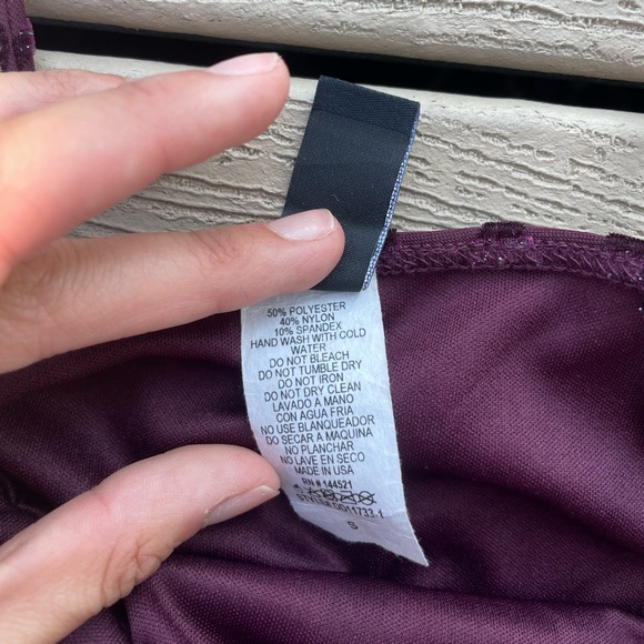 Maroon purple dress with sparkle pattern bodycon - Picture 5 of 8